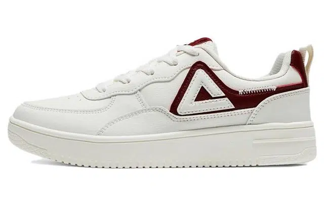 匹克 舒适 防滑增高 低帮 板鞋 女款 白红