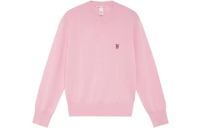 Victoria's Secret Logo Wool Crewneck Sweatshirt Pink
