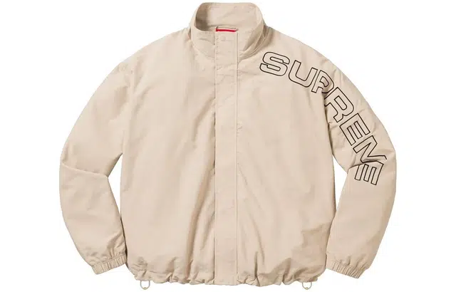 Supreme FW23 WEEK1 SPELLOUT EMBROIDERED TRACK JACKET Logo