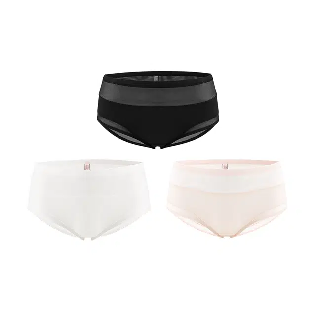 丝之莎 纯棉透气网纱无痕薄款三角内裤 女款 组合装