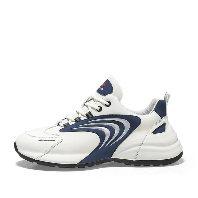 哥仑步 休闲舒适百搭 防滑透气 低帮 生活休闲鞋 男款 白蓝