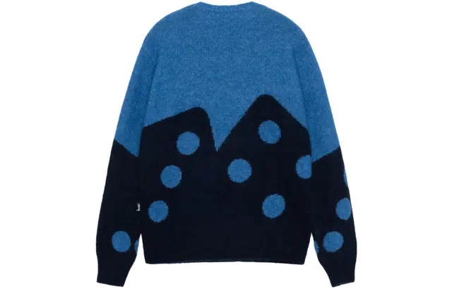 Stussy FW23 Dice Fuzzy Crew Sweater