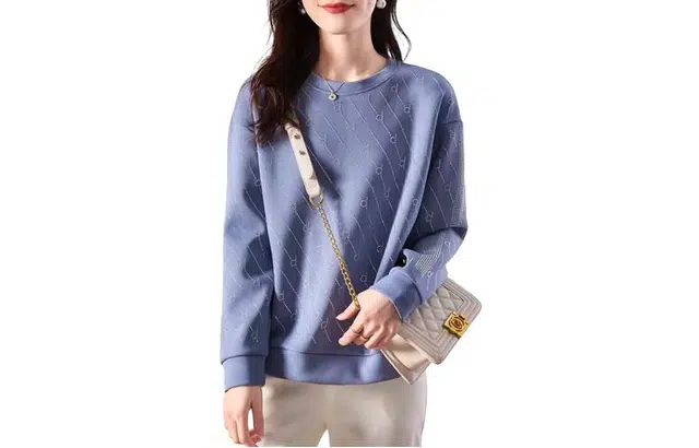 【dme】 圆领套头宽松长袖卫衣 女款