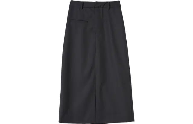 【dme】 纯色高腰半身休闲长裙 女款 黑色