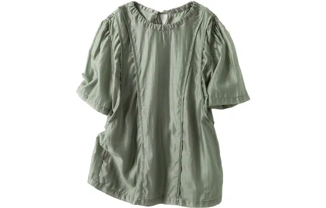 【dme】 纯色圆领套头抽绳短袖衬衫 女款