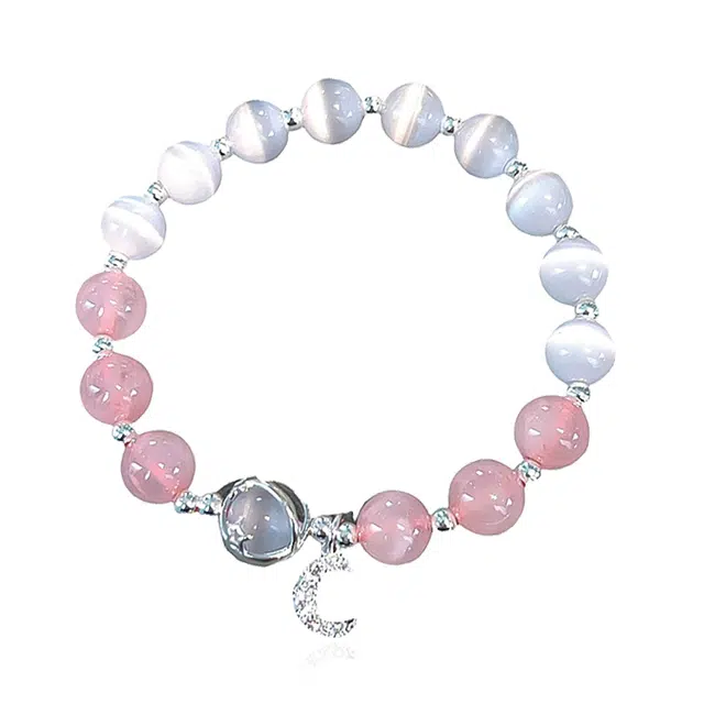 华髻 新中式猫眼石桃花 轻奢 高级 小众设计 手串 女款