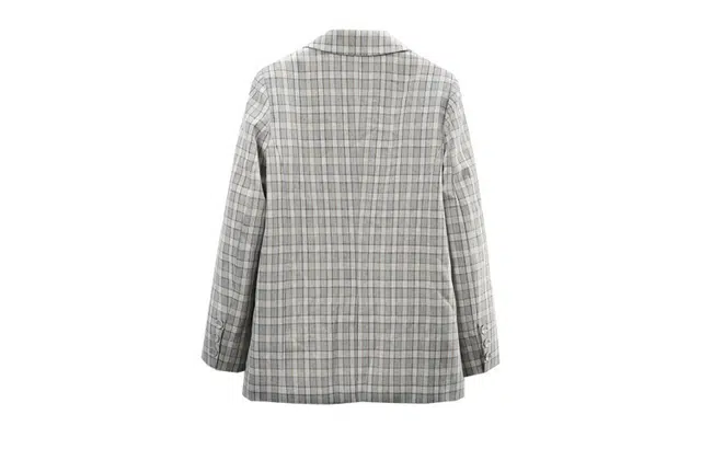 苏醒的乐园 文艺风上衣西服外套西装领西装 女款 灰格