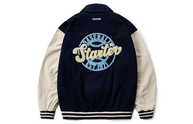 Starter Retro Letter Print Baseball Jacket