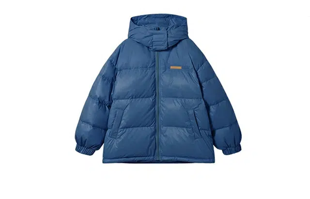 花栗鼠小姐 高领白鸭绒直筒羽绒服 女款