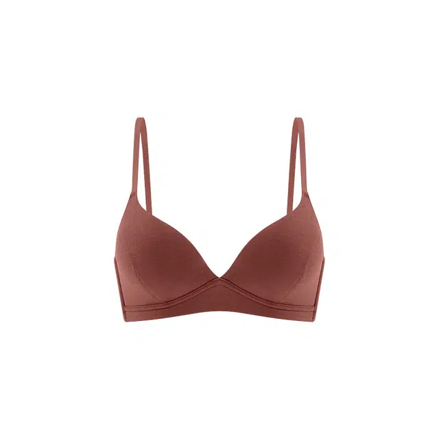 丝之莎 纯色薄款三角杯无钢圈无痕文胸