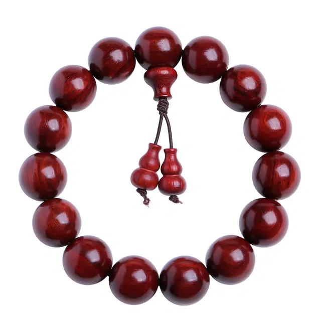 月印百川 高油密血檀佛珠 新中式国风转运念珠手饰 单圈 木作手串 男女同款情侣款 礼盒装