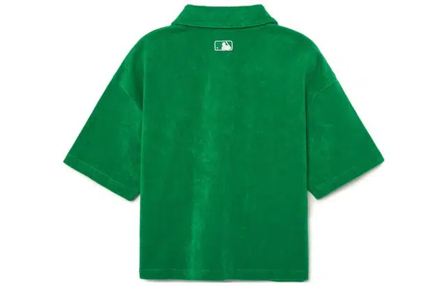 MLB Women Basic Terry Polo T-Shirts New York Yankees LogoPolo