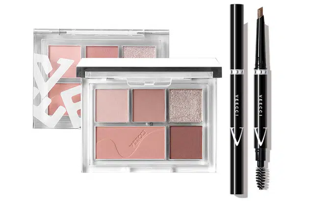 唯资 粉质细腻绮梦五色眼影盘+自动旋转眉笔彩妆套装 自然