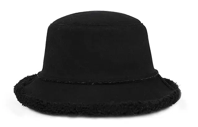 肯默 秋冬大帽檐皮绒盆帽 内里保暖羊羔毛 渔夫帽 男女同款情侣款