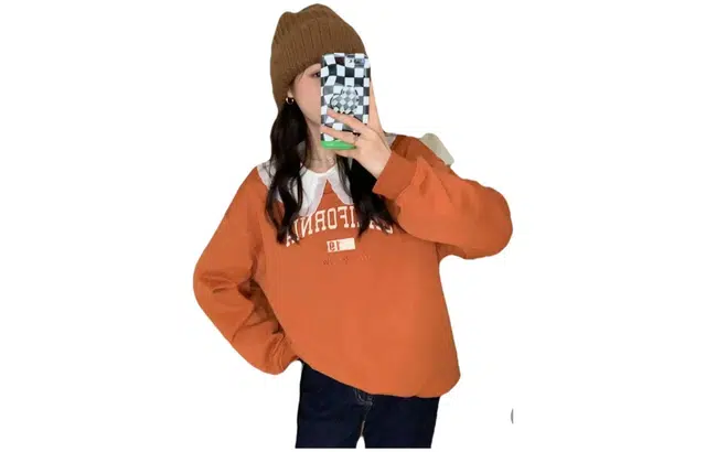 花栗鼠小姐 休闲字母圆领长袖卫衣 女款