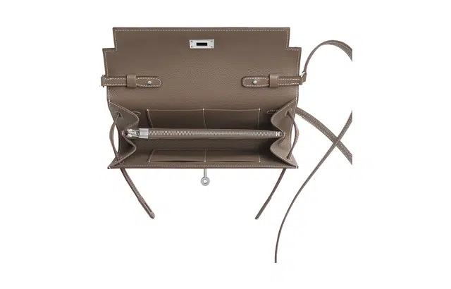 HERMES Kelly To Go classique Epsom 18 Etoupe