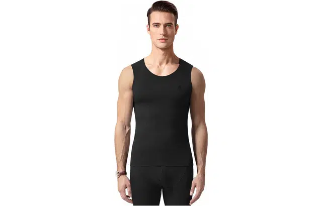 梦特娇 纯色加绒内穿坎肩背心新 男款