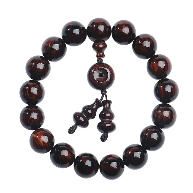 月印百川 收藏级如意佛珠文玩手链 新中式国风平安扣手饰手把件 黄花梨 手串 男女同款情侣款 礼盒装