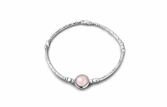 牧言 国潮复古新中式粉色纳福吞金兽碎银子双面招财牌手饰 玛瑙 貔貅转运珠叠戴手链 女款 一起暴富