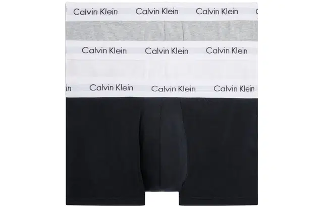 Calvin Klein 3 Pack Low Rise Trunks - Cotton Stretch 3