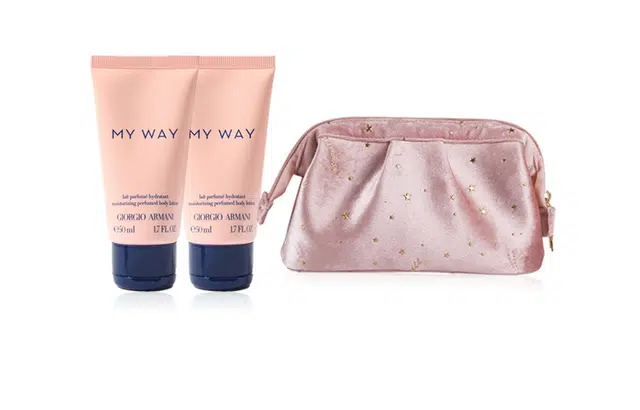 阿玛尼 经典香水身体乳套装 #丝绒饺子包 持久留香