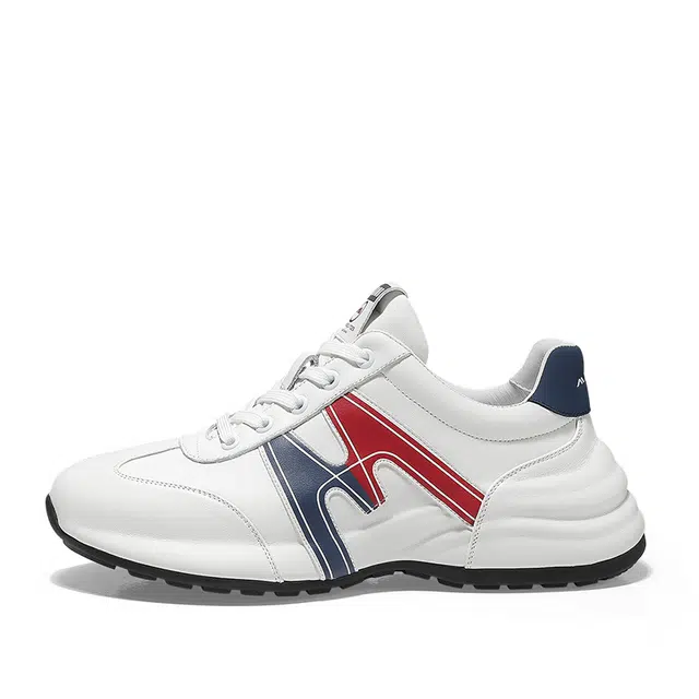 哥仑步 百搭休闲舒适 耐磨透气 低帮 生活休闲鞋 男款 白蓝红