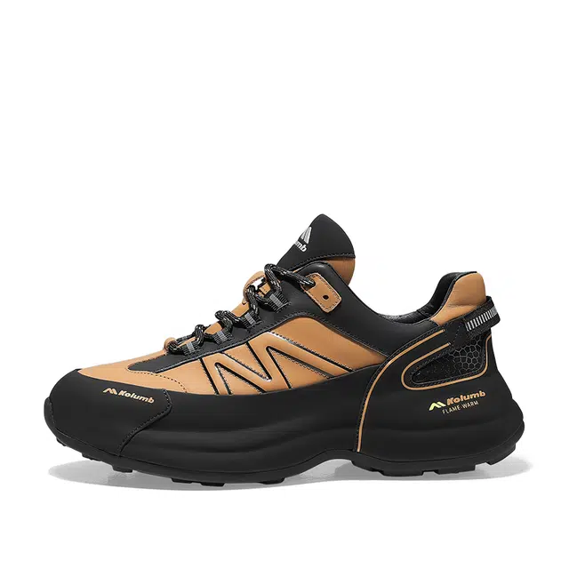 哥仑步 舒适百搭 头层牛皮 低帮 生活休闲鞋 男款 黑棕