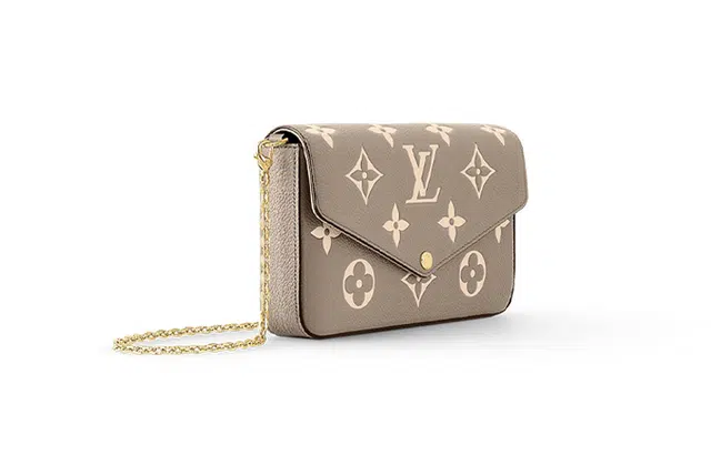 Louis Vuitton Pochette Félicie Elephant Grey Milk White