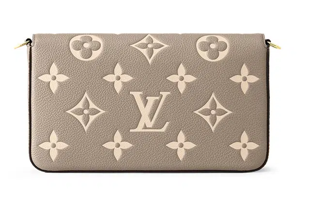 Louis Vuitton Pochette Félicie Elephant Grey Milk White