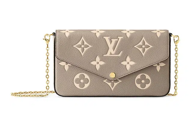 Louis Vuitton Pochette Félicie Elephant Grey Milk White