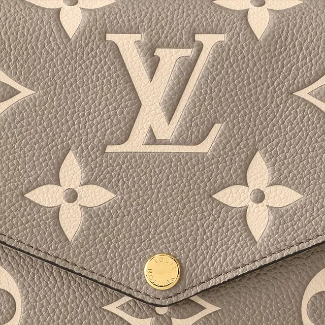 Louis Vuitton Pochette Félicie Elephant Grey Milk White