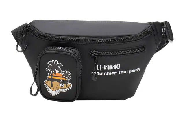 LiNing Sports Lifestyle Black Waist Bag