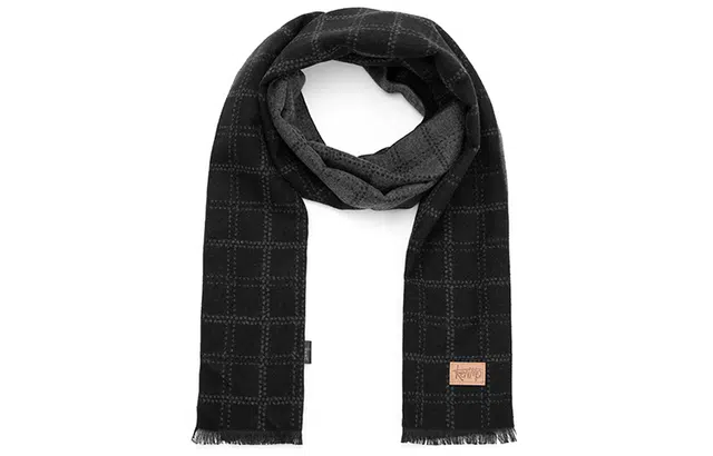 肯默 小方格  保暖 围脖 羊毛 绒线围巾 男女同款情侣款