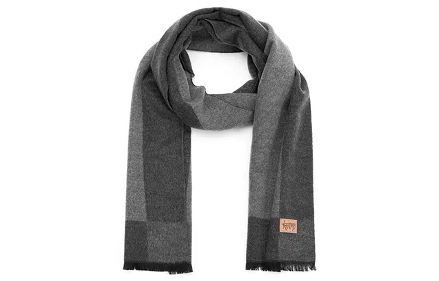 肯默 长条格羊毛混纺保暖 绒线围巾 男女同款情侣款