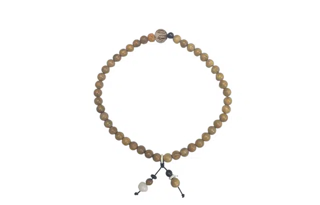 天纵 莲花菩提平安转运绿檀双圈佛珠手串 菩提根 菩提类手串 女款