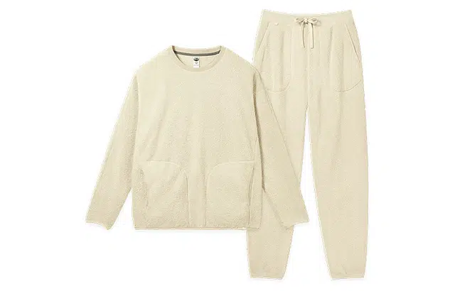 蕉下 绒感家居服弹力宽松舒适保暖睡衣套装 秋冬万粒绒 家居套装 男款