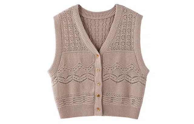 花栗鼠小姐 小个子休闲叠穿单排扣马甲 女款