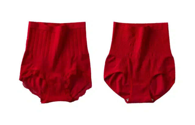 帕兰朵 红色本命年过年穿高腰内裤女士棉质抗菌裆收腹收小肚子提臀新款少女生短裤纯色修身收腹提臀内裤 女款 两条装