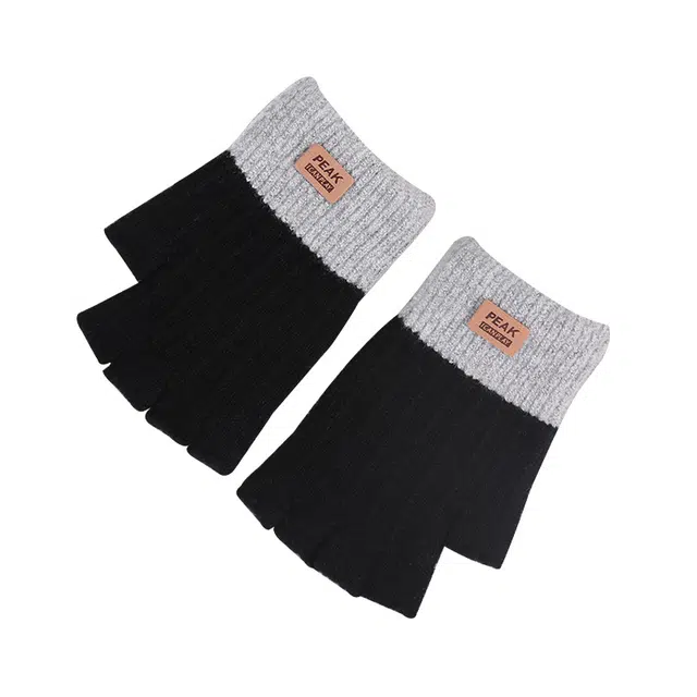 匹克 拼色保暖 绒线手套 男女同款情侣款