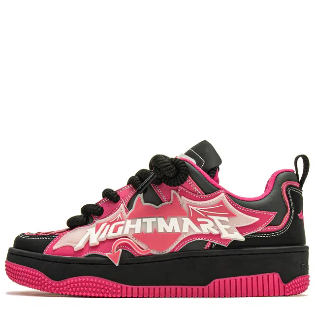 youthloser Demon Sweetheart Low Sneakers Black Pink