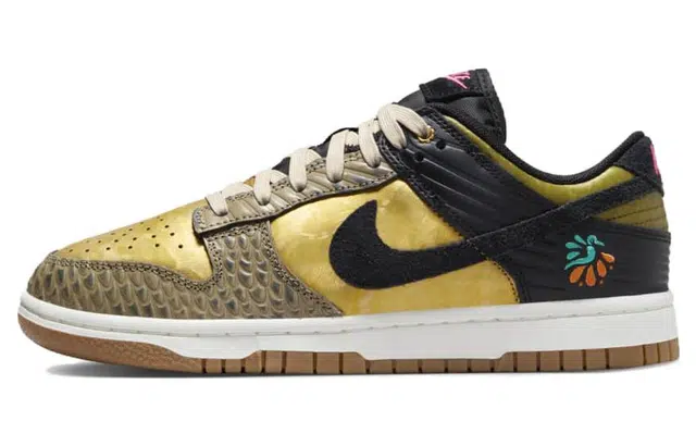Nike Dunk Low "Día De Muertos" Black Gold