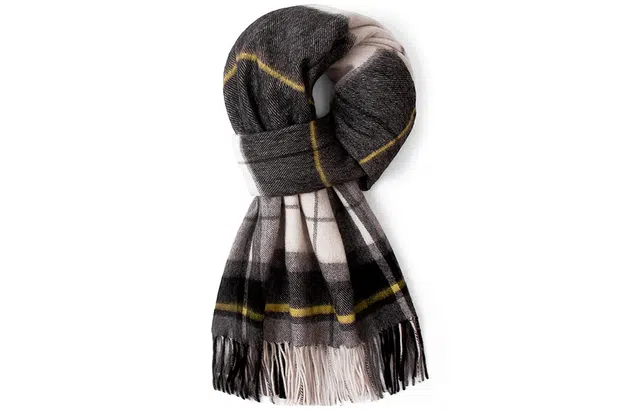 优幽兰 经典款针织加厚保暖商务休闲护脖子防风防寒 绒线围巾 男款