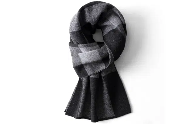 优幽兰 韩版 加厚防风防寒保暖 小众 绒线围巾 男款