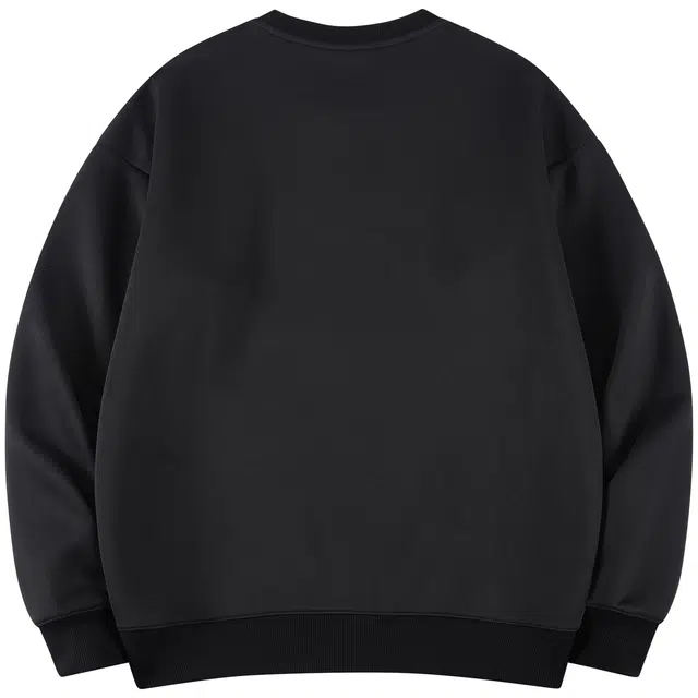 蜡笔小新 卡通线稿手绘奔跑小新印花休闲宽松套头圆领卫衣 男女同款