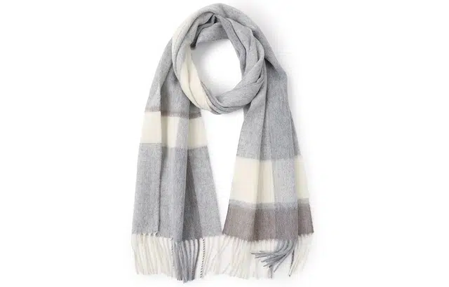 优幽兰 针织加厚护脖子防风防寒保暖休闲高级感 绒线围巾 男款