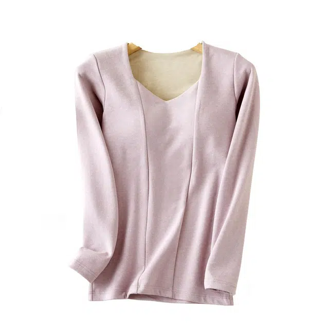 俏佳人 免穿文胸加绒加厚羊毛保暖上装 女款