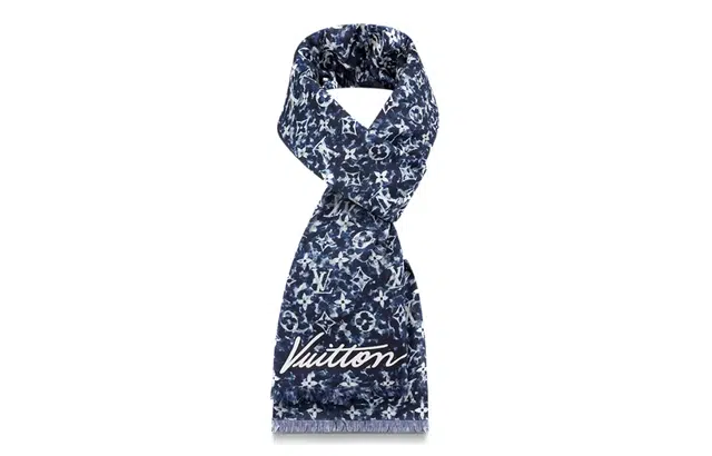 Louis Vuitton Monogram Scarf Deep Blue