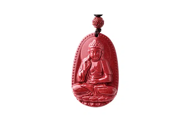 灵菲 阿弥陀佛 精品级本命佛 高含量紫金砂 新中式复古民族风项链  朱砂 玉石吊坠 男女同款情侣款 朱砂 礼物 送男女朋友妈妈 生日