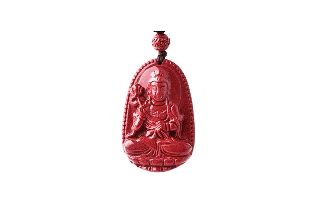 灵菲 本命佛 大势至菩萨 新中式复古民族风 平安转运项链 高含量 紫金砂 玉石吊坠 男女同款情侣款 朱砂 礼物送男女朋友 生日 礼盒
