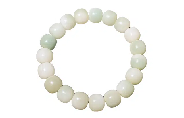 鲤晶 青玉色 绕指柔 素串 单圈 国潮文玩 白玉菩提 菩提类手串 男女同款情侣款